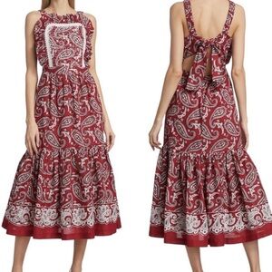 Sea New York Theodora Paisley Print Apron Dress